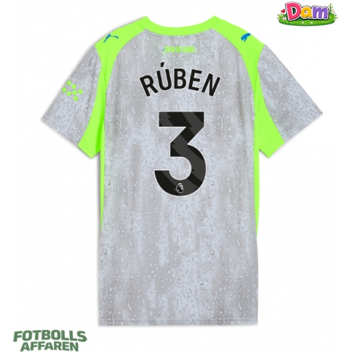 Manchester City Ruben Dias #3 Tredje Tröja Kvinnor 2025-26 Kortärmad